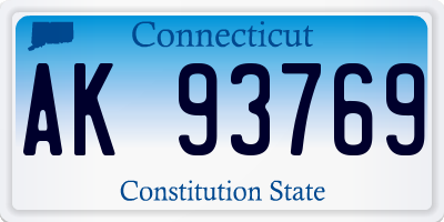 CT license plate AK93769