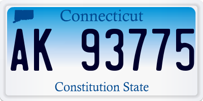 CT license plate AK93775