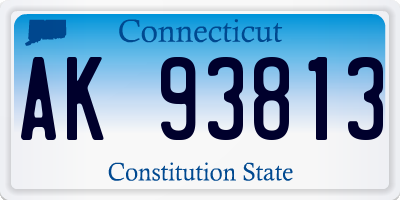 CT license plate AK93813