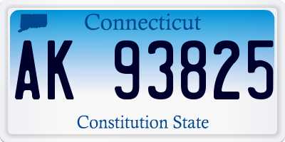 CT license plate AK93825