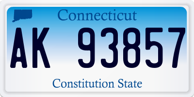 CT license plate AK93857