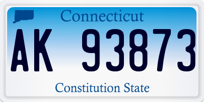 CT license plate AK93873