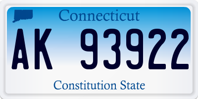 CT license plate AK93922