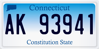 CT license plate AK93941