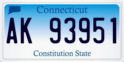 CT license plate AK93951
