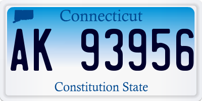 CT license plate AK93956
