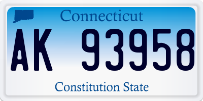 CT license plate AK93958