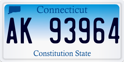 CT license plate AK93964