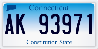 CT license plate AK93971
