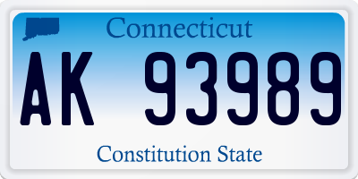 CT license plate AK93989