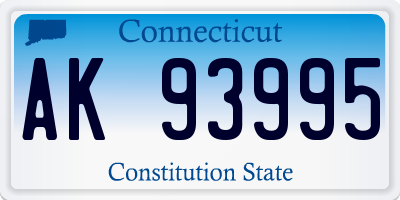 CT license plate AK93995