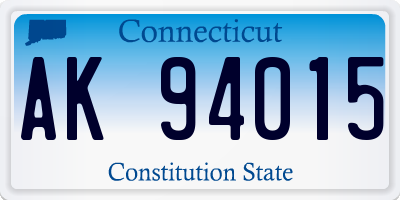 CT license plate AK94015