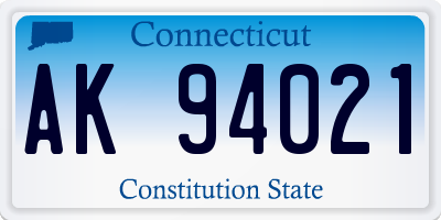 CT license plate AK94021