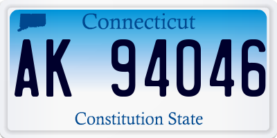 CT license plate AK94046