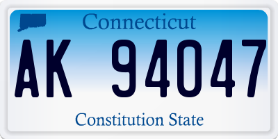 CT license plate AK94047