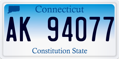 CT license plate AK94077
