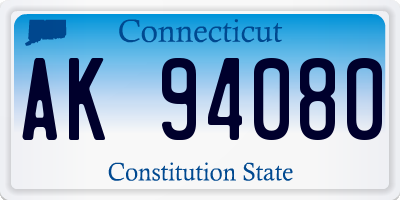 CT license plate AK94080