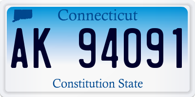 CT license plate AK94091