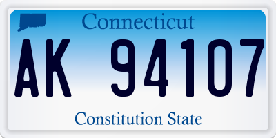 CT license plate AK94107