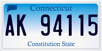 CT license plate AK94115