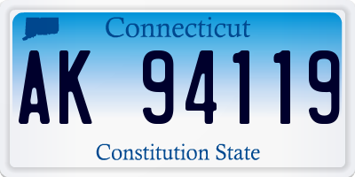 CT license plate AK94119