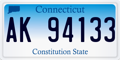 CT license plate AK94133