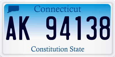 CT license plate AK94138