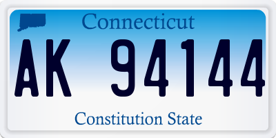 CT license plate AK94144