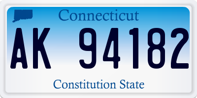 CT license plate AK94182