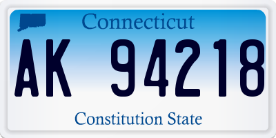 CT license plate AK94218
