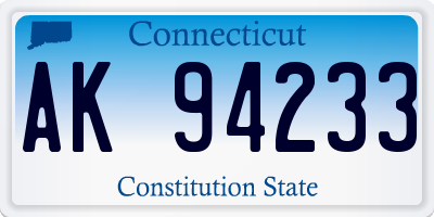 CT license plate AK94233