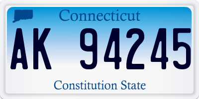 CT license plate AK94245