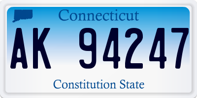 CT license plate AK94247