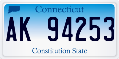 CT license plate AK94253