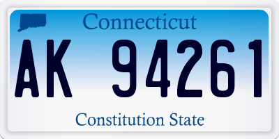 CT license plate AK94261