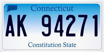 CT license plate AK94271
