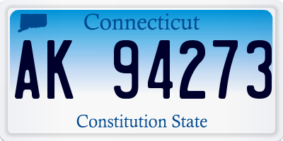 CT license plate AK94273