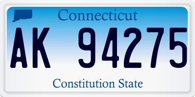 CT license plate AK94275