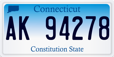 CT license plate AK94278