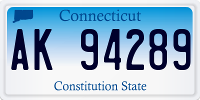 CT license plate AK94289