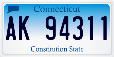 CT license plate AK94311