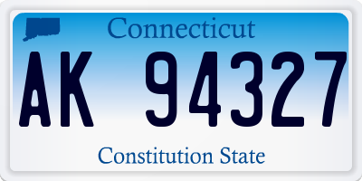 CT license plate AK94327