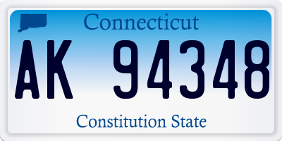 CT license plate AK94348