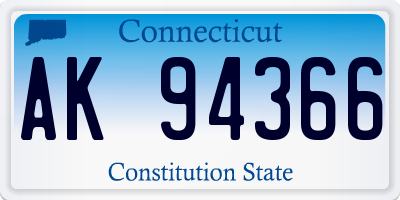 CT license plate AK94366