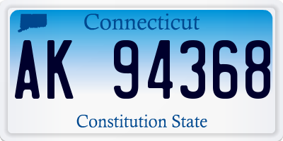 CT license plate AK94368