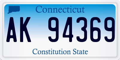 CT license plate AK94369