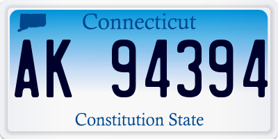 CT license plate AK94394