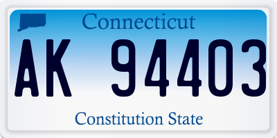 CT license plate AK94403