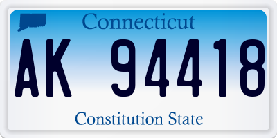 CT license plate AK94418
