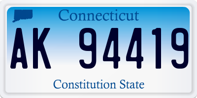 CT license plate AK94419